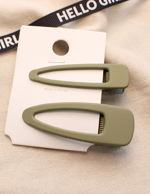 Fashion Sen Green 6 Packs Of Matte Card Hair Clip