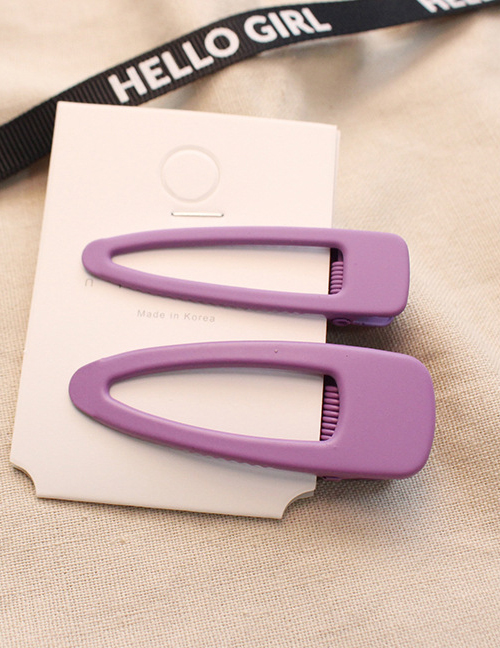Fashion Purple 7 Packs Of Matte Card Hair Clip
