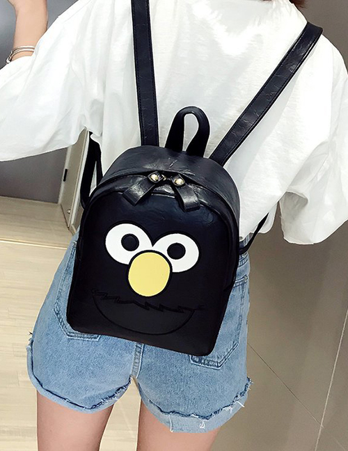 Fashion Black Cartoon Backpack
