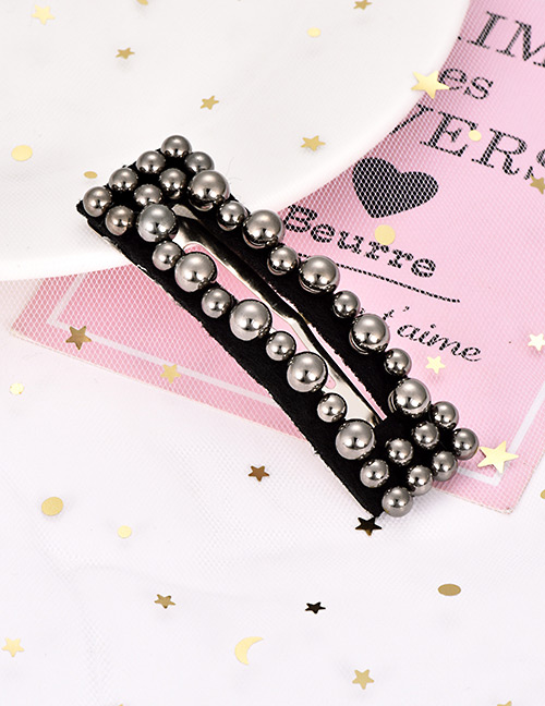 Fashion Gun Color Alloy Resin Square Beads Hairpin