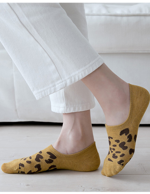 Fashion Ginger Yellow Leopard Socks
