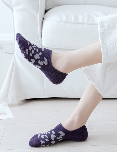 Fashion Purple Leopard Socks