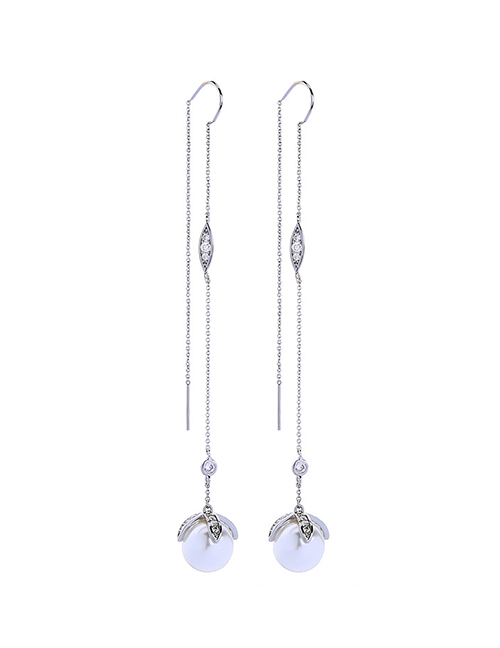 Fashion Silver  Silver Needle Fruit Stud Earrings