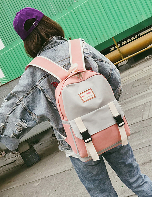 Fashion Pink Contrast Shoulder Bag