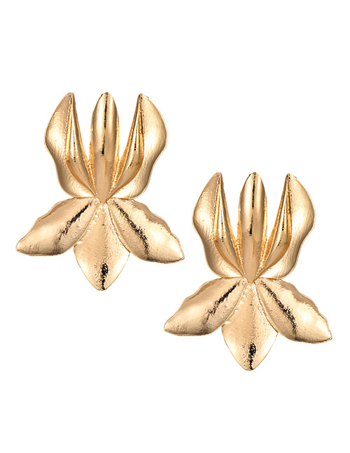 Fashion Gold Alloy Irregular Shape Earrings