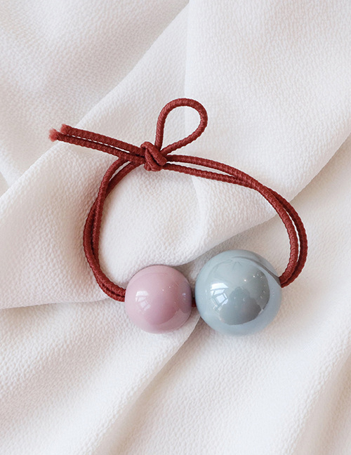 Fashion Light Blue + Pink Purple Contrast Color Ball Rope