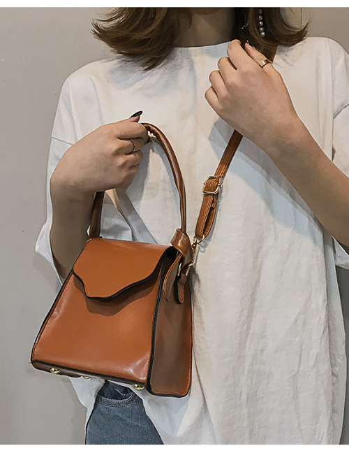 Fashion Light Brown Portable Diagonal Shoulder Bag