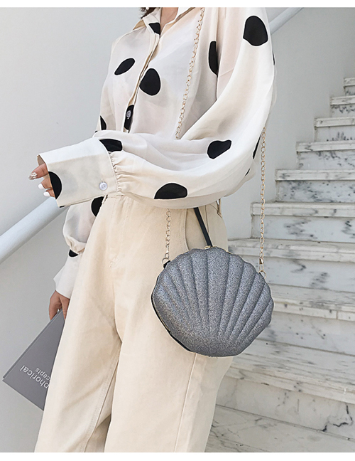 Fashion Light Grey Sequin Shoulder Messenger Bag