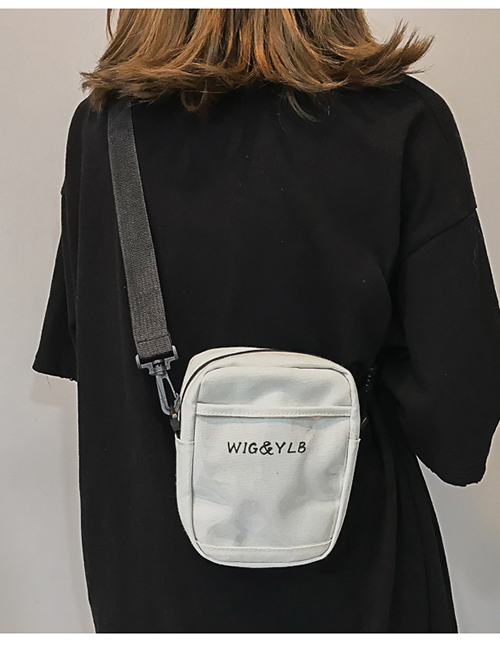 Fashion White Letter Diagonal Shoulder Bag