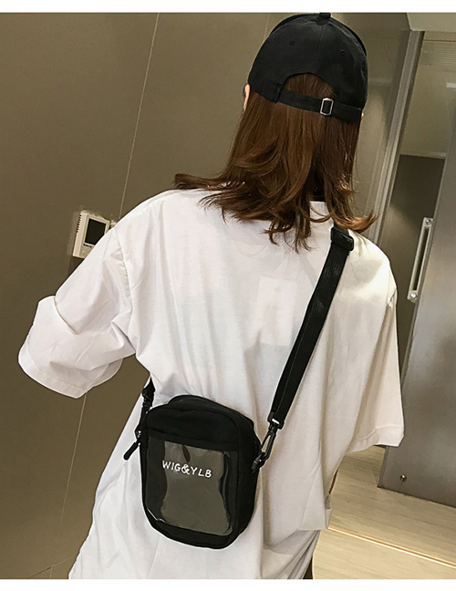 Fashion Black Letter Diagonal Shoulder Bag