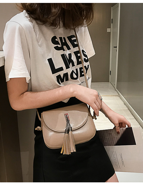 Fashion Khaki Fringed Shoulder Bag Messenger Bag