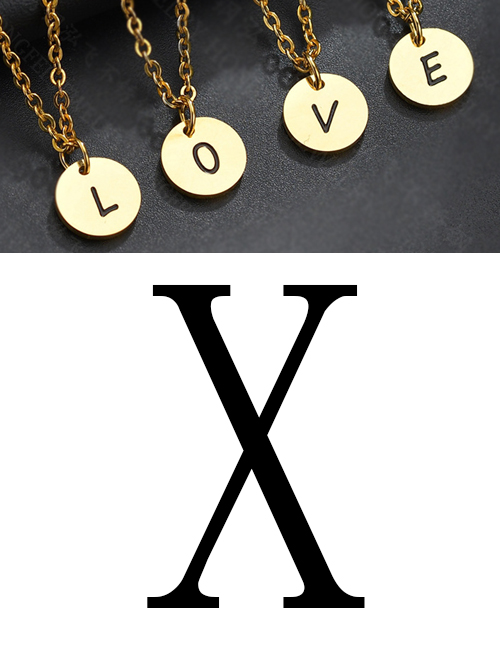 Fashion Golden S Letter Corrosion Dripping Round Medal Pendant