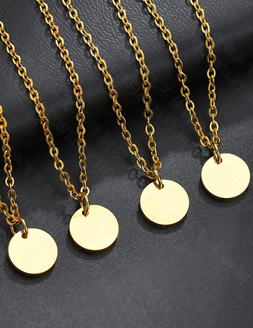 Fashion Steel Color Glossy Round Necklace