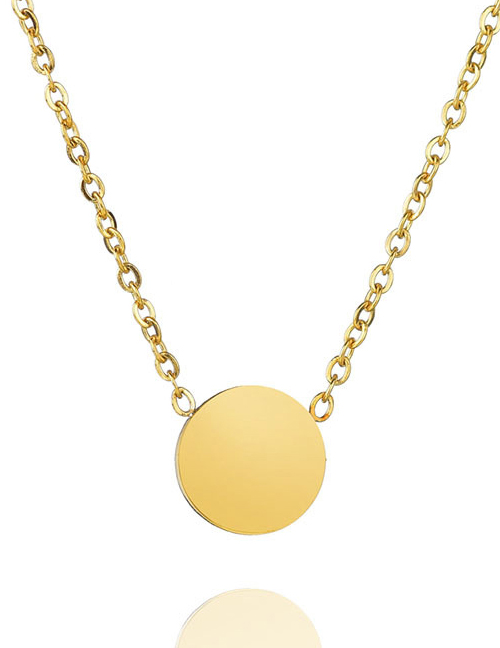 Fashion Compact Color Round Glossy Necklace