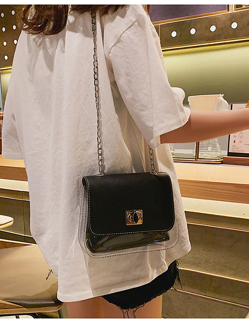 Fashion Black Transparent Diagonal Scorpion Female Shoulder Bag