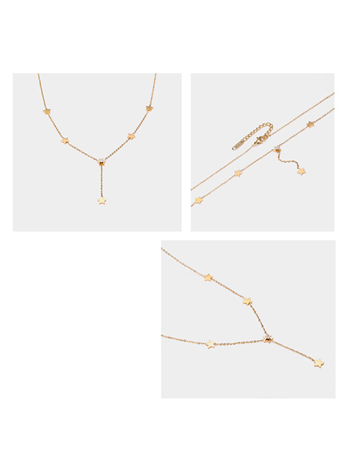 Fashion Gold Pentagram Pendant Necklace