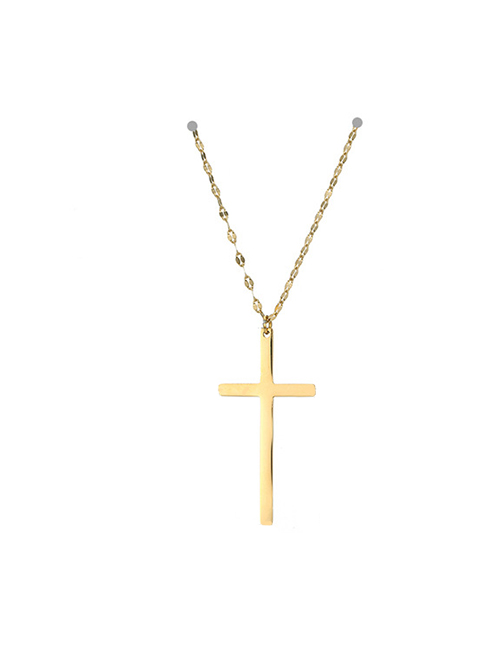 Fashion B Gold Multilayer Cross Necklace