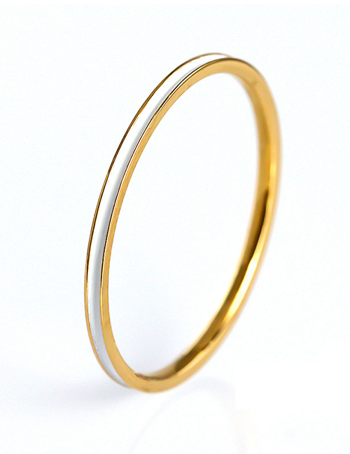 Fashion Gold + White Drip Geometric Ring