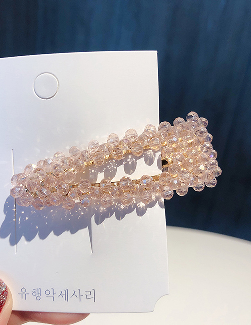 Fashion Pink (triangle Trumpet) Crystal Hair Clip