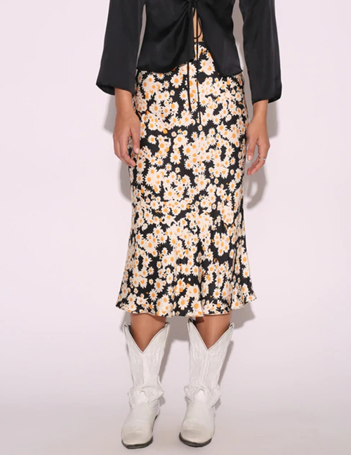Fashion Daisy Small Daisy Print Fishtail Skirt