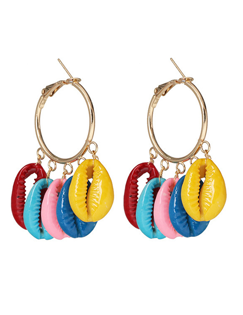 Fashion Color Shell Conch Earrings