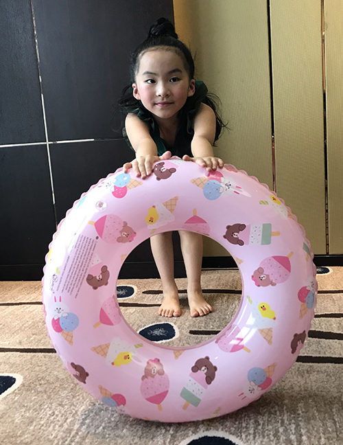 Fashion Pink Kani Rabbit Inflatable Swimming Ring Thickening