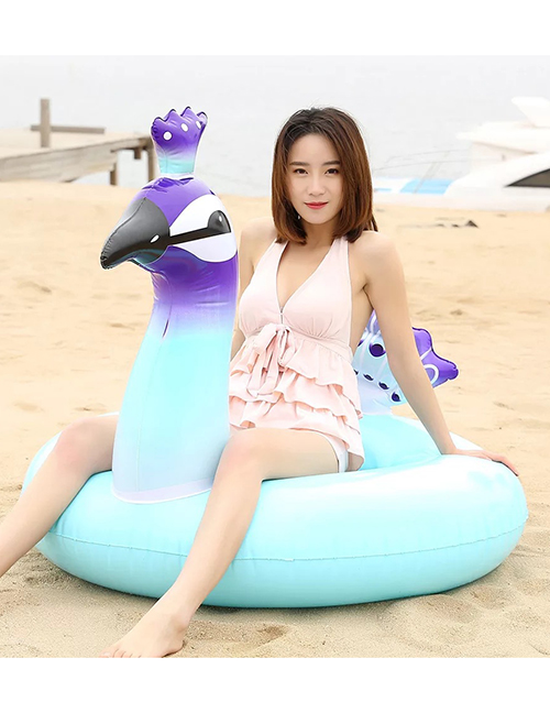 Fashion Large Inflatable Peacock Mount Swimming Ring