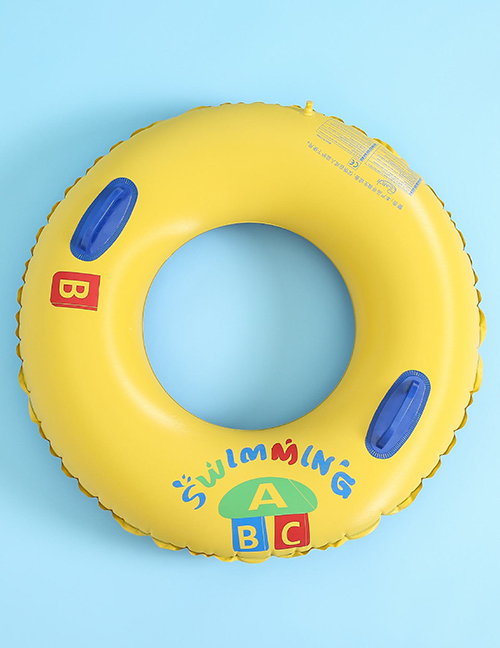 Fashion 100cm Handle Swim Ring Imprinted Abc Inflatable Swimming Ring