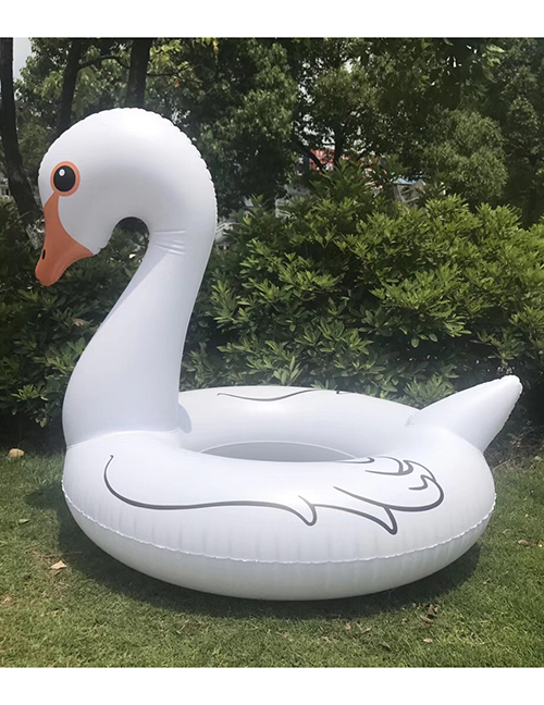 Fashion White Swan Inflatable Floating Row Mount Swimming Ring