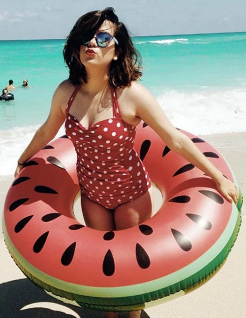 Fashion 120 Watermelon Circle Inflatable Swimming Ring