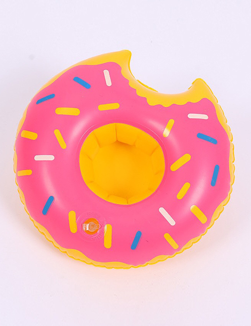 Fashion Donut Pink Cup Holder Inflatable Water Coaster