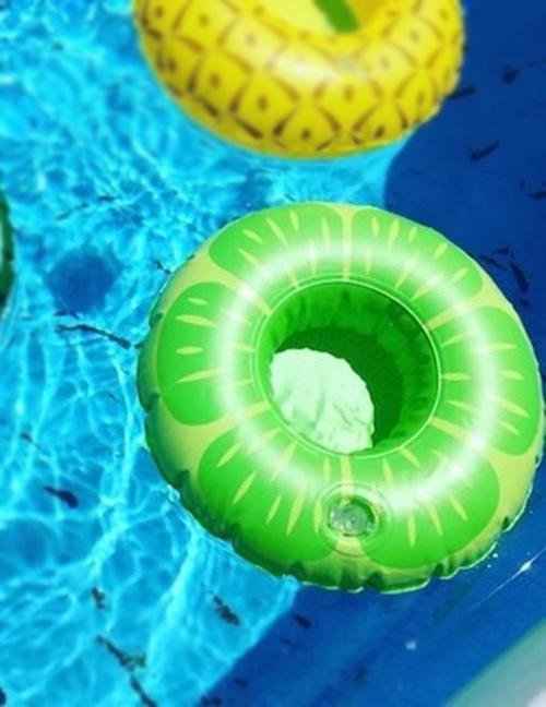 Fashion Lemon Cup Holder Inflatable Water Coaster