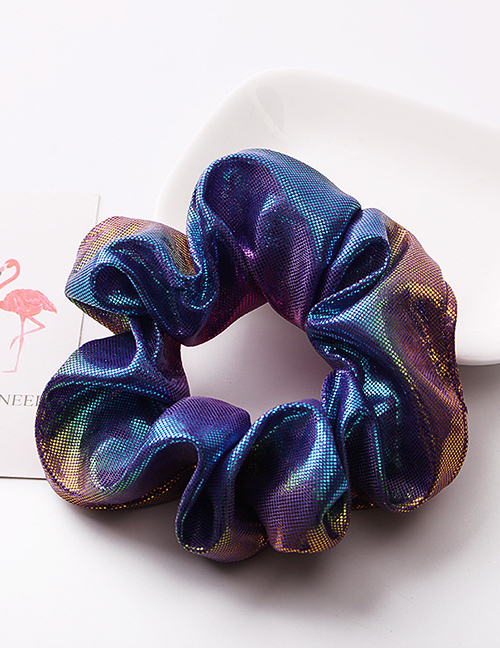 Fashion Sapphire Gradient Metal Rainbow Bronzing Double Color Hair Ring