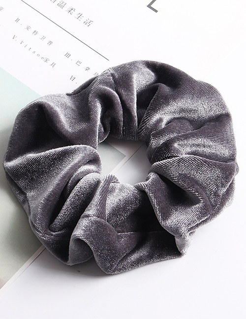 Fashion Large Flannel Ring - Gray Fleece Hair Ring