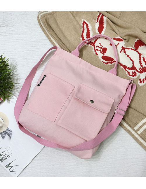 Fashion Pink Multi-pocket Shoulder Bag
