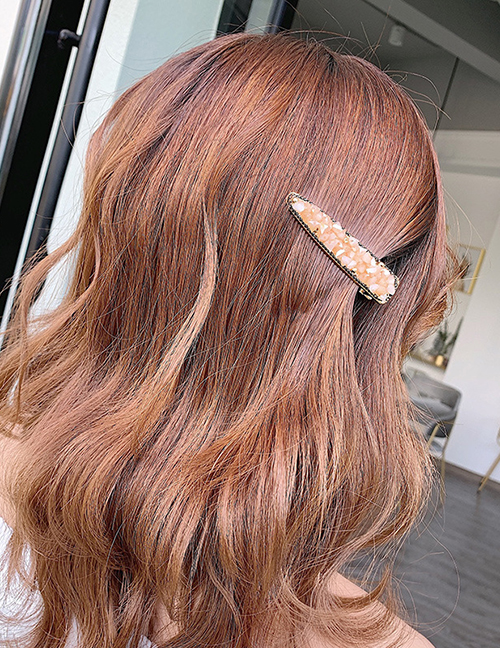 Fashion Brown Full Drill Hair Clip