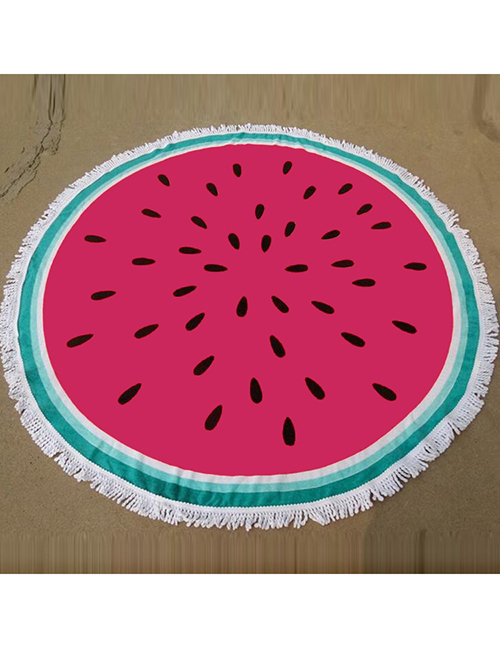Fashion 300 Watermelon Red Watermelon Print Tassel Beach Towel Shawl