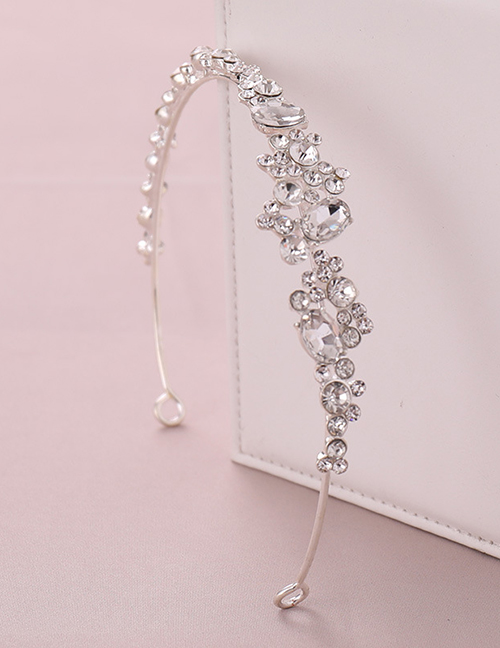 Fashion Silver Diamond Flower Headband