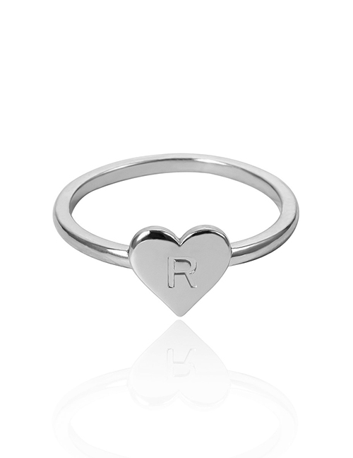 Fashion Silver Letter R Letter Ring Set