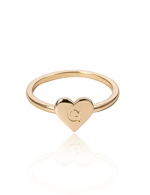 Fashion Golden Letter G Letter Ring Set