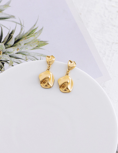 Fashion Gold Metal Irregular Earrings