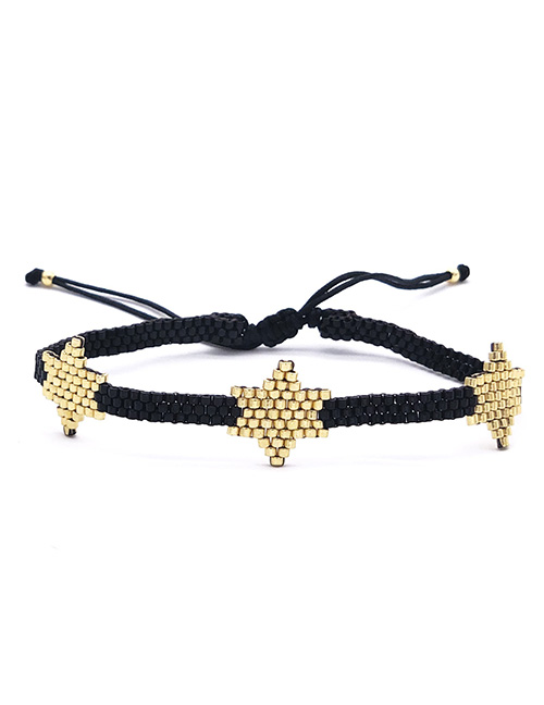 Fashion Pentagram Rice Beads Woven Hexagonal Star Bracelet