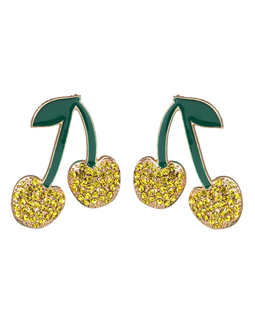 Fashion Yellow Diamond Earrings With Diamonds