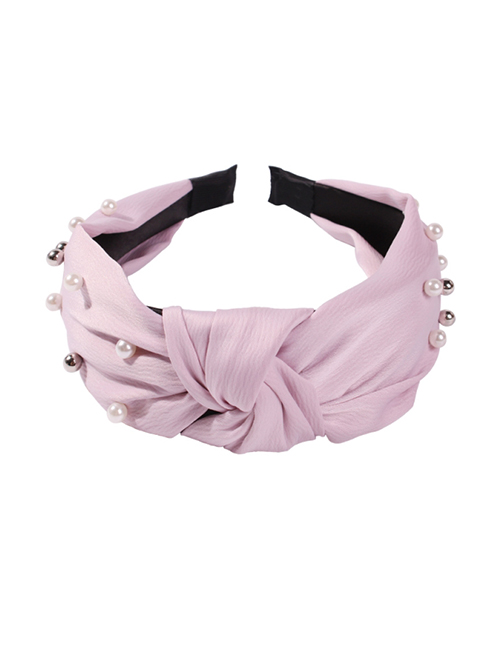 Fashion Pink Cloth Imitation Pearl Headband