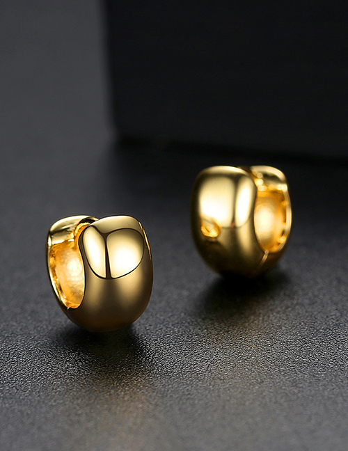 Fashion Gold Round Shape Decorated Earrings