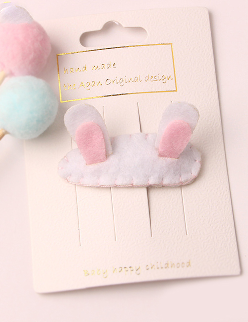 Fashion White Rabbit Ears Children's Cartoon Hair Clip