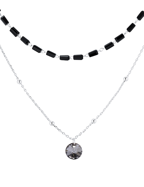 Fashion Platinum + Silver Phantom Crystal Necklace--aristocratic Queen