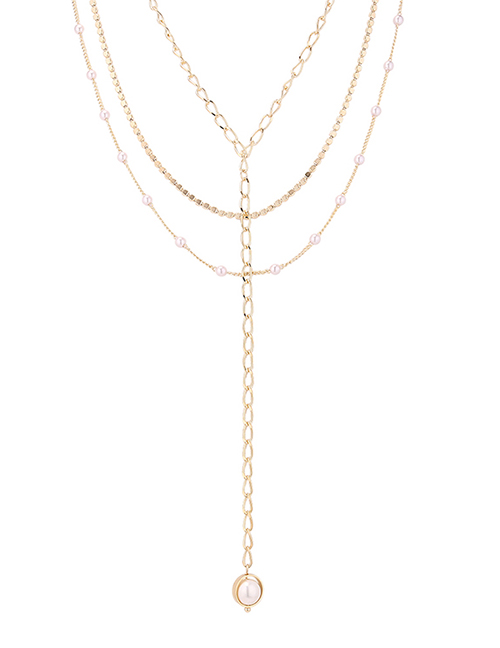 Fashion 14k Gold Plated Gold Necklace - Eyelids