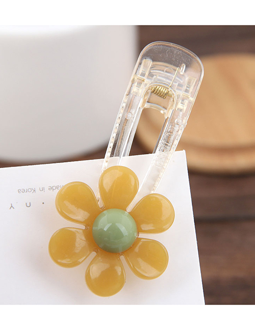 Fashion Yellow Jelly Resin Hairpin