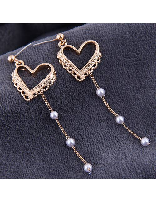 Fashion Gold Peach Heart Earrings